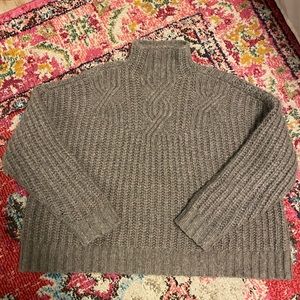American Eagle Grey Mockneck Sweater